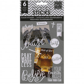 Stickers Transparents Faith 6 planches - Me & My Big Ideas