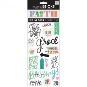 Stickers Let Your Faith 1 planche - Me & My Big Ideas