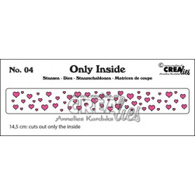 Only inside die 04 Hearts - Crealies