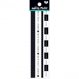 Washi Stickers-black & White 50 pc - illustrated Faith