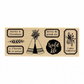 Tampon bois Wild Life - Gypsy Forest - Florilèges Design