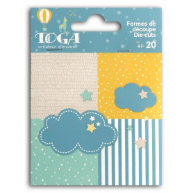Die-cuts 20 formes découpées Nuages Léonard - Toga