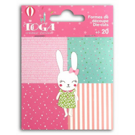 Die-cuts 20 formes découpées Lapin Joséphine - Toga