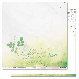 Papier 30x30 La vie est belle 1f - Mademoiselle Tendresse - Les ateliers de Karine