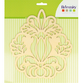 Silhouette en bois Médaillon Baroque Secret Garden - Artemio