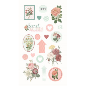 Stickers Epoxy Secret Garden 20 pc - Artemio