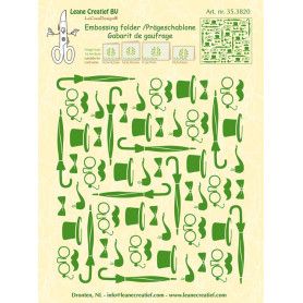 Classeur de gaufrage Fond Gentlemen 144x160mm - Leane Creatief Embossing folder Background Gentlemen