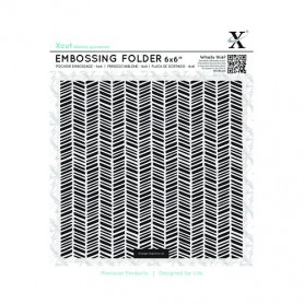 Classeur de gaufrage 15x15cm Chevrons  – Xcut – Embossing folder 6x6 Herringbone Pattern