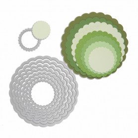 Dies Set de 8 cercles dentelés - Framelits – Sizzix