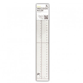 Règle de précision 30cm en plastique avec bord en métal - Xcut