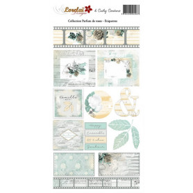 Planche Etiquettes à découper Parfum de roses - Lorelaï Design