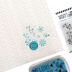 Tampons Feuillages d'hiver - collection Les joies de l'hiver - Florilèges Design