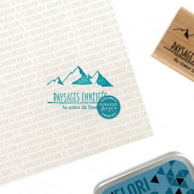 Tampon bois Paysages enneigés - Les joies de l'hiver - Florilèges Design