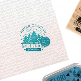 Tampon bois Hiver glacial - Les joies de l'hiver - Florilèges Design