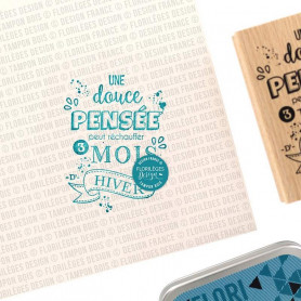 Tampon bois Douce pensée - Les joies de l'hiver - Florilèges Design