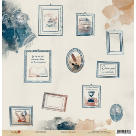 Papier 30x30 Il est temps 6 - 1 feuille - Lorelaï Design