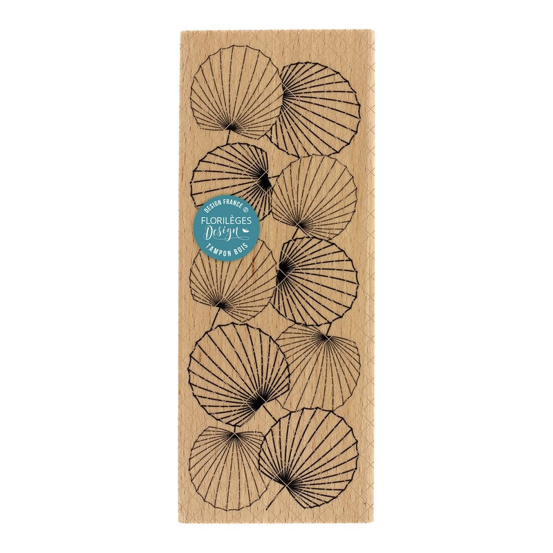 Tampon Bois Florilèges Design - Motif Botanique Beige - 10x15 Cm - Pour Scrapbooking Et Loisirs Créatifs - Fabriqué En France