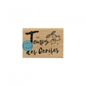 Tampon bois Le temps des cerises - Oh Cherry - Florilèges Design