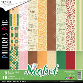 Set de papier 30x30 Neverland 8 feuilles - Ciao Bella Papercrafting