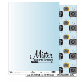 Papier A4 Mister Hipster nr3 1 feuille - Sokaï