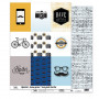 Set de papier A4 Mister Hipster 6f + étiquettes - Sokaï