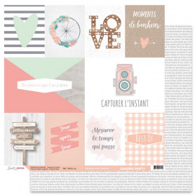 Papier 30x30 Quelques mots d'amour - 1 feuille - Garden Party - Sweet and Pepper