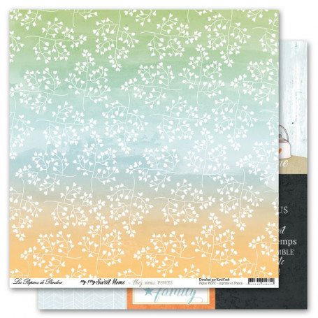 Papier 30x30 Chez nous 1 feuille - My very Sweet Home - Les Papiers de Pandore