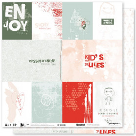 Papier 30x30 Interface ludique 1 feuille - REcréation - Wak'up