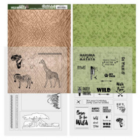 Set de papier & mica A4 Wild Animals 2 4f – Amy Design