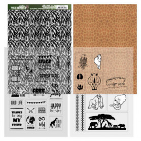 Set de papier & mica A4 Wild Animals 2 4f – Amy Design