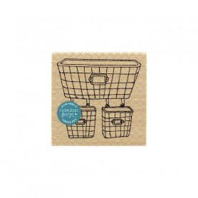 Tampon bois Paniers grillagés - La maison de Jeanne - Florilèges Design