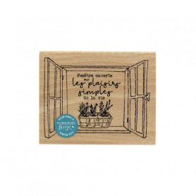 Tampon bois Fenêtre ouverte - La maison de Jeanne - Florilèges Design