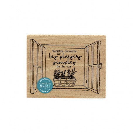 Tampon bois Fenêtre ouverte - La maison de Jeanne - Florilèges Design