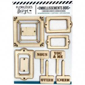 Embellissements bois 10 pc - La maison de Jeanne 2 - Florilèges Design