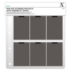 10 pochettes de rangement magnétique pour mini dies - Xcut Mini Dies Storage Wallet