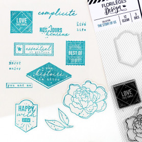 Combo Clear Die Happy with you - The Story of Us - Florilèges Design