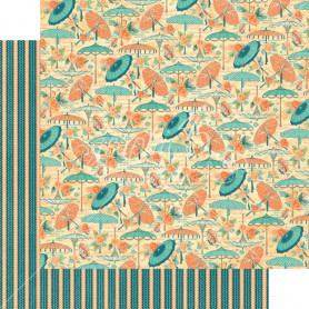 Papier 30x30 Parasol Bouquet 1 feuille - Graphic 45