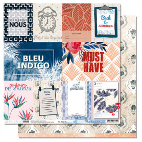 Papier 30x30 Must have 1f - Collection Blue Batik - Les ateliers de Karine