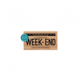 Tampon bois Week-end - Globe Trotter - Florilèges Design