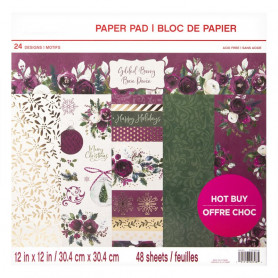 Set de papier 30x30 Baie dorée 48f - Craft Smith Paper Pad Gilded Berry