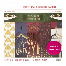 Set de papier 30x30 Espoir et Foi 48f - Craft Smith Paper Pad Hope & Faith