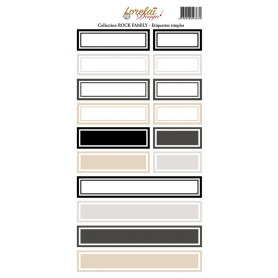 Planche d'étiquettes simples à découper Rock Family - Lorelaï Design