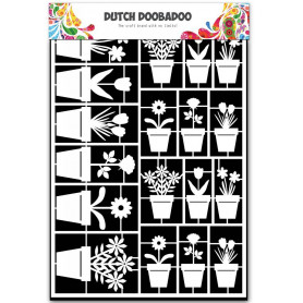 Embellissements papier A5 Pots de fleurs – Dutch Paper Art - Dutch Doobadoo