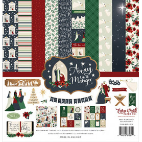 Set de papier 30x30 Away in a manger 12f - Echo Park
