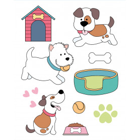 Tampons Chiens 9x14 cm - Family Friends - Artemio