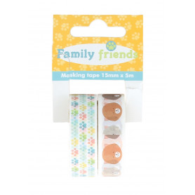 Masking Tape Family Friends Chats 2 x 5m - Artemio
