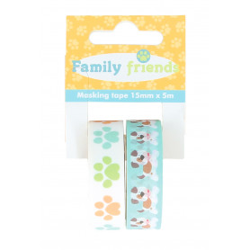 Masking Tape Family Friends Chiens 2 x 5m - Artemio