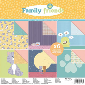Set de papier 30x30 Family Friends Chats 6f –  Artemio
