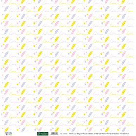 Papier 30x30 Printemps Plumes 1f –  Artemio