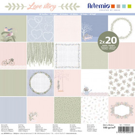 Set de papier 30x30 Love Story –  Artemio